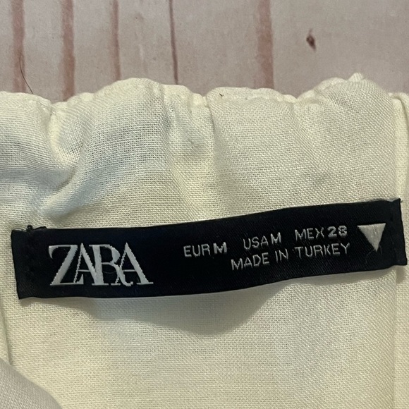 Zara Checkered Corset Crop Top Zip Side Sz M Women - Picture 10 of 12